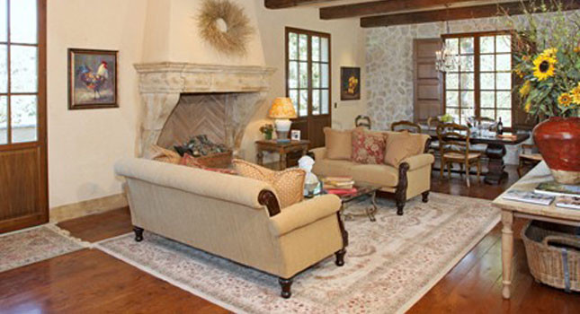 Tuscan living room photo in San Francisco