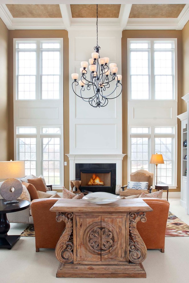 Living room - traditional formal living room idea in Philadelphia with a standard fireplace