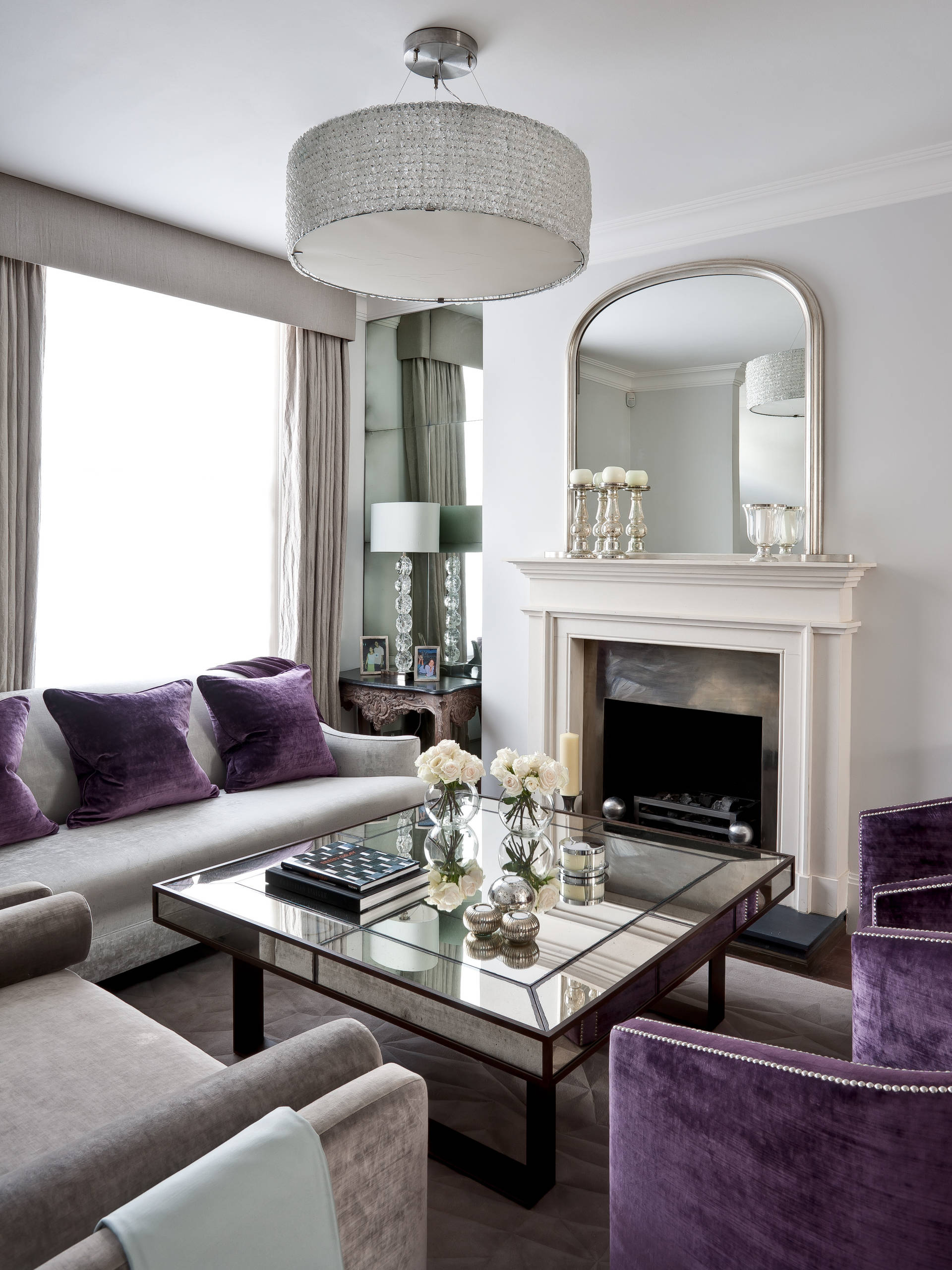 Purple And Grey Living Room Ideas