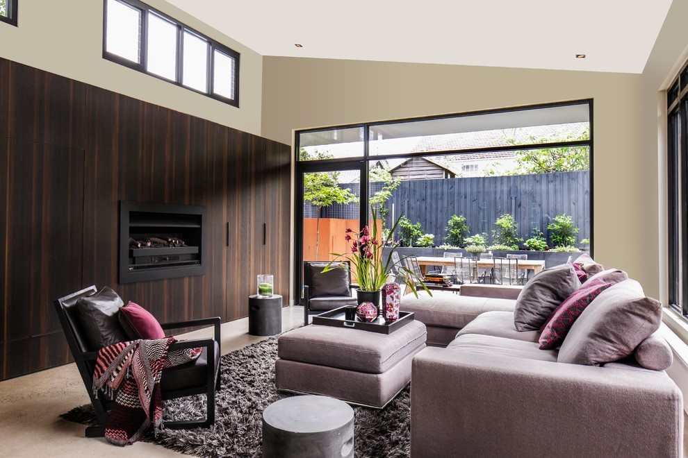 Living room - contemporary living room idea in Melbourne