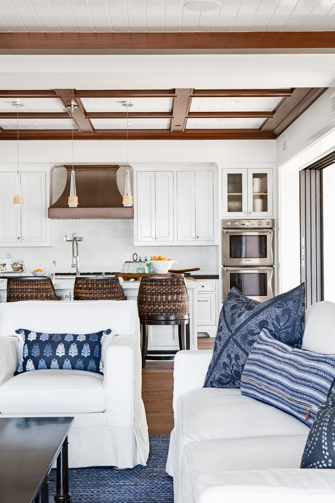 Inspiration for a nautical living room in Orange County.