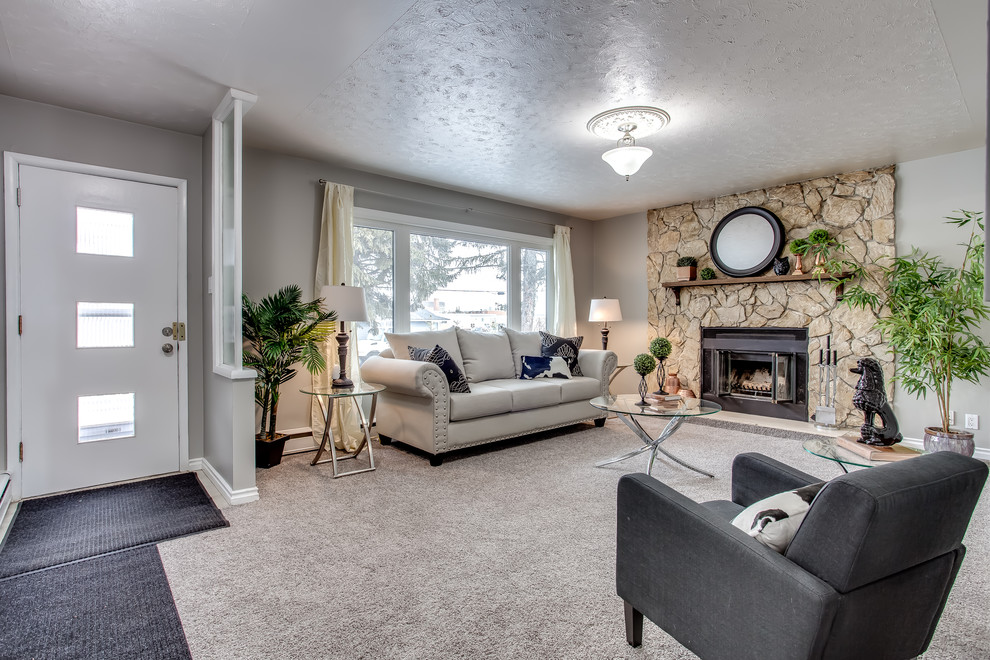 Kingsland Bungalow Living Room Calgary by Chrysalis Creative Home