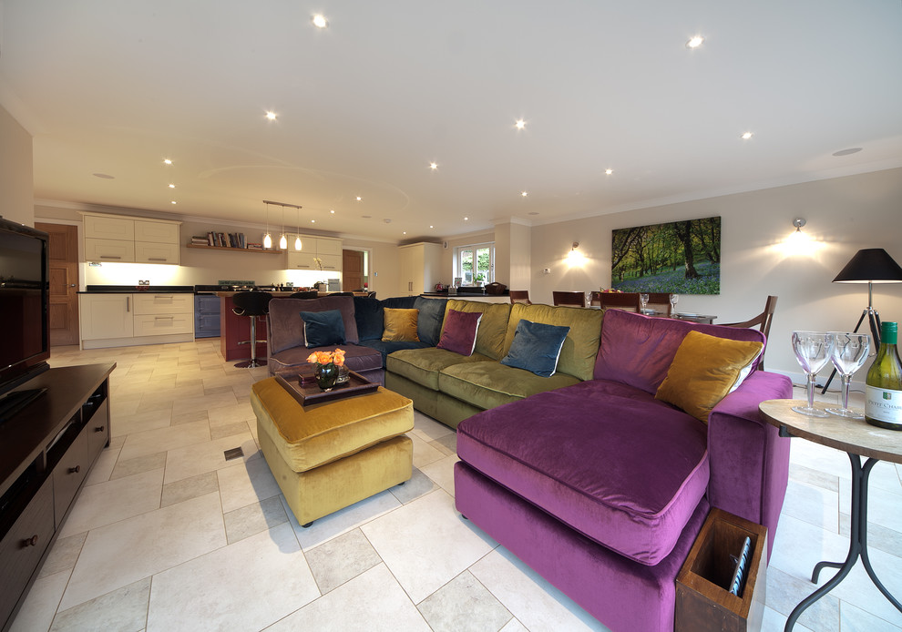 Contemporary living room in Sussex.