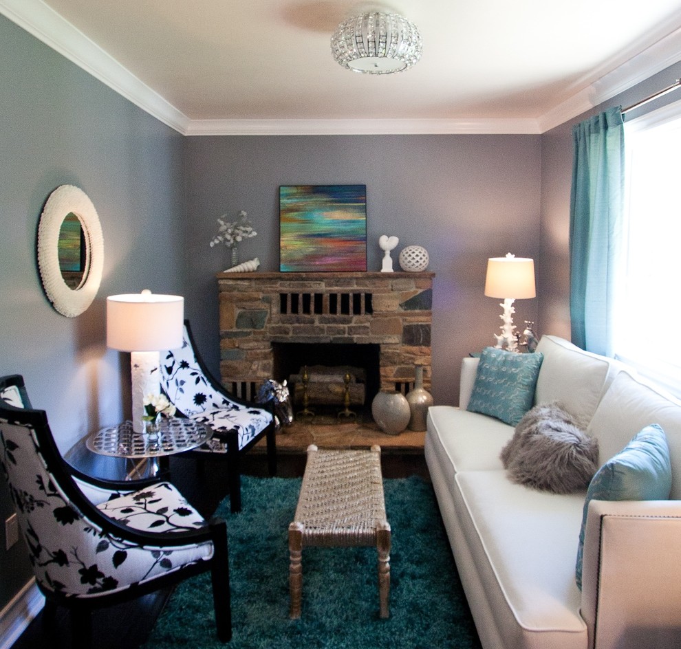 La Crescenta Contemporary Living Room Los Angeles by Sara