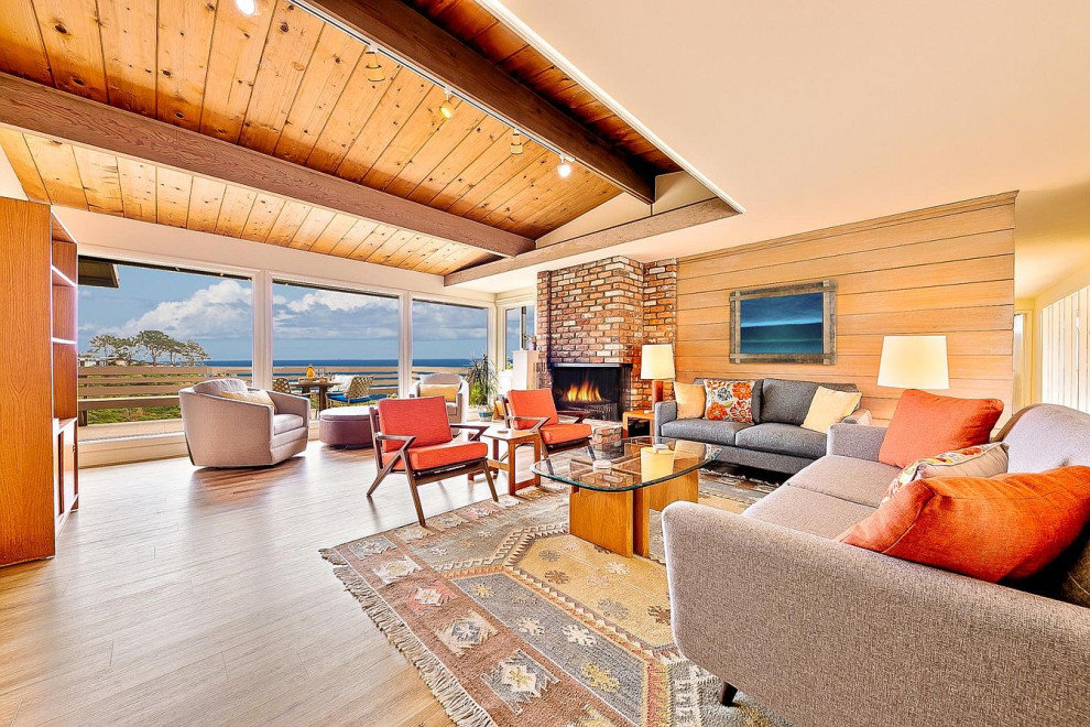 Photo of a beach style living room in San Diego.