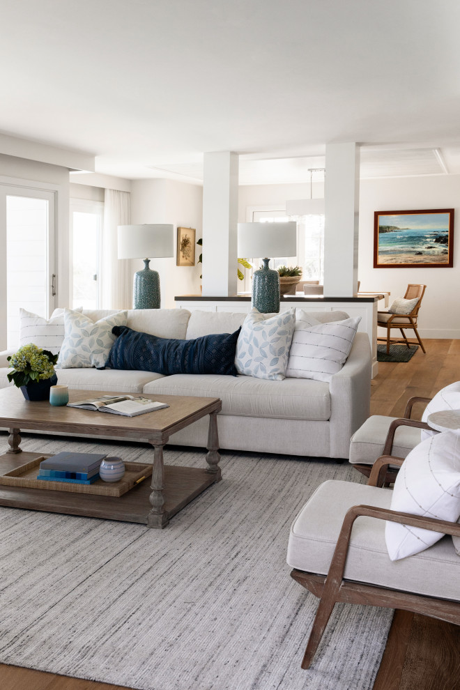 This is an example of a nautical living room in San Diego.