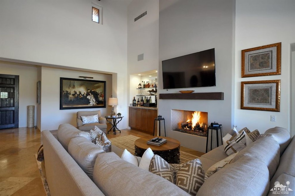 La Quinta Hideaway Transitional Living Room Orange County by