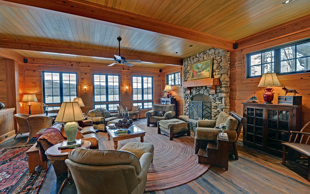 This is an example of a rustic living room in Atlanta.