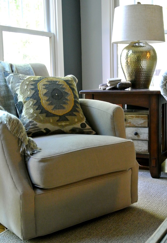 This is an example of a bohemian living room in Charlotte.