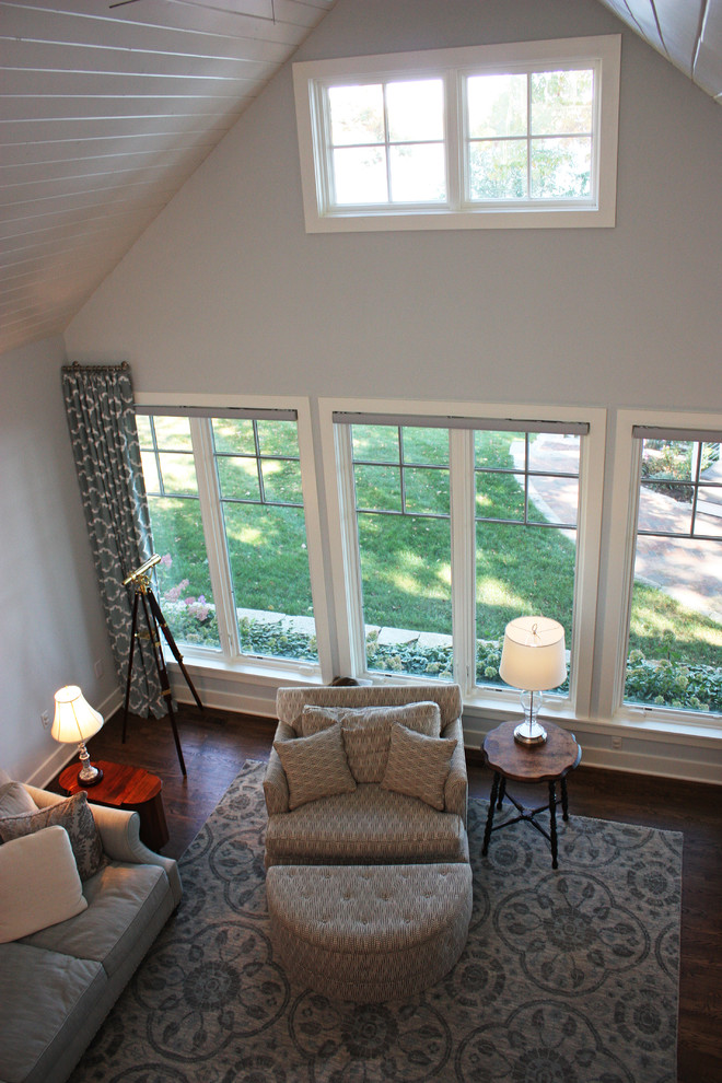 Eclectic living room photo in Milwaukee