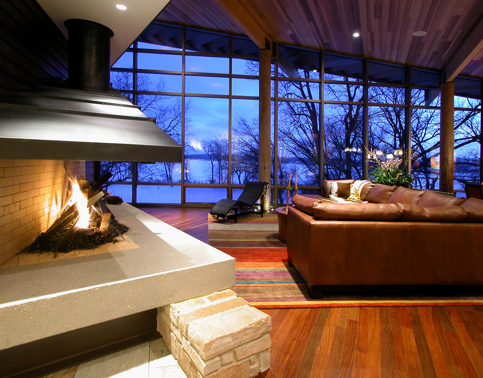 Minimalist living room photo in Other