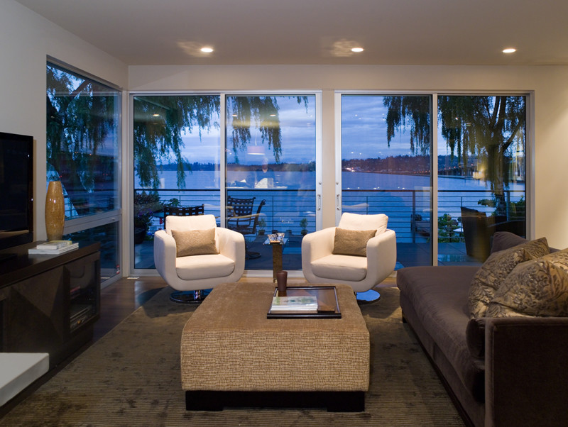 Lakefront Living Contemporary Living Room Seattle by SHKS Architects Houzz