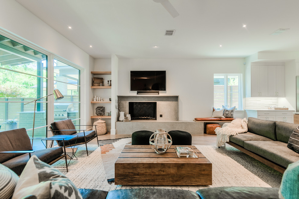 Lakewood Contemporary Living Room Dallas by Urbanology Designs