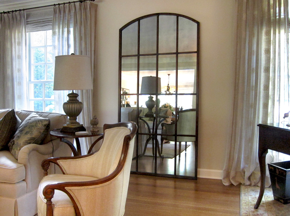 Large Floor Mirror Brings Light - Traditional - Living Room - Chicago