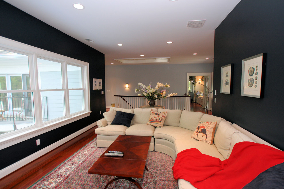 Design ideas for a contemporary living room in Baltimore.