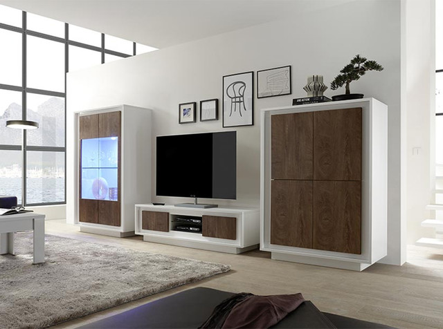LC Mobili Sky Wall Unit White/Cognac - $2,175.00 - Modern - Living Room -  New York - by MIG Furniture Design, Inc. | Houzz