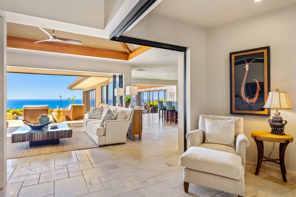 Inspiration for a medium sized classic open plan living room in Hawaii.