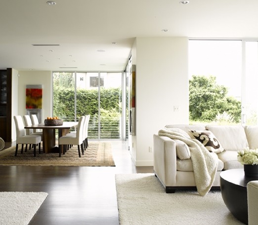 Inspiration for a contemporary living room remodel in Seattle