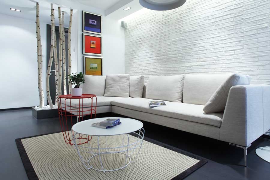 Light apartment Modern Living Room Houzz