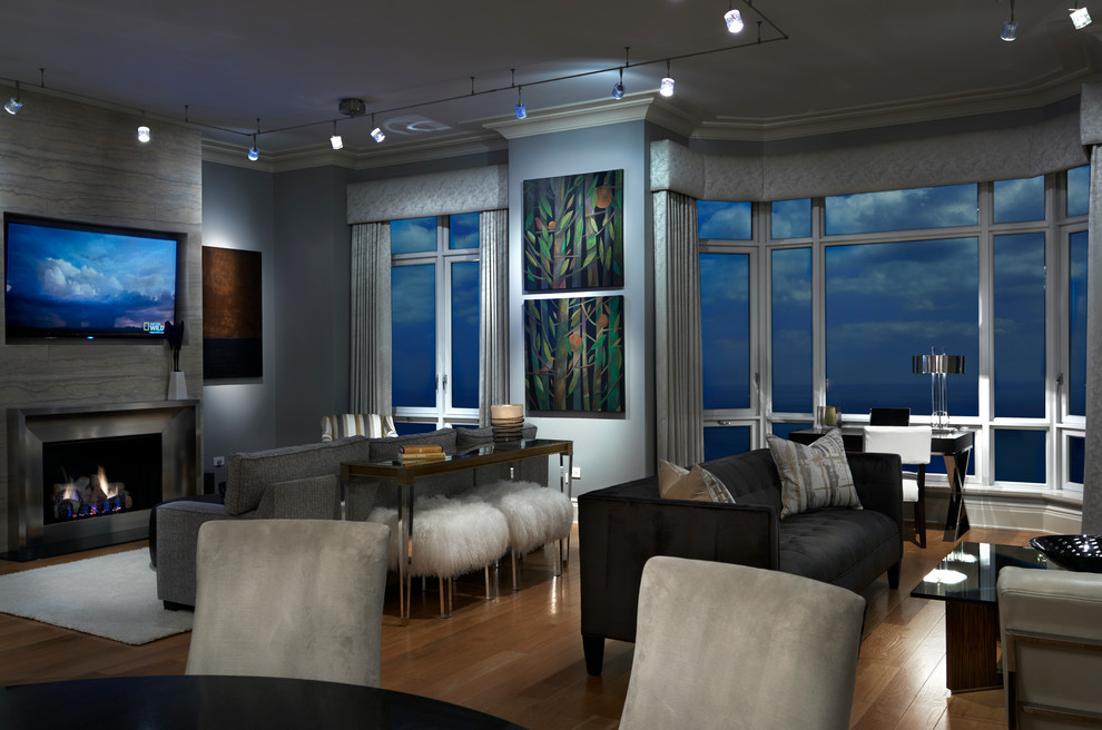 Lincoln Park Modern Vintage Contemporary Living Room Chicago by