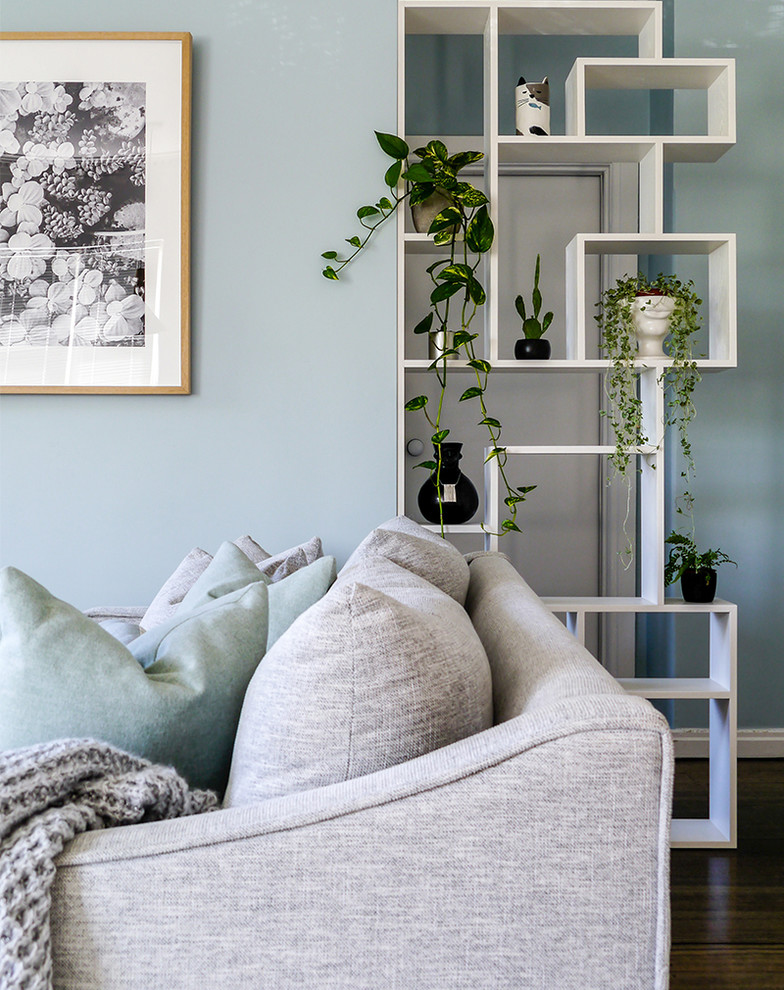 Inspiration for a small scandi living room in Melbourne.