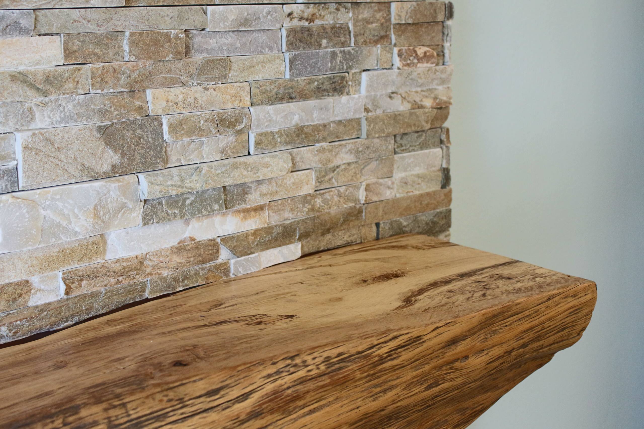 Live Edge Mantel Contemporary Living Room Los Angeles By Rustic Wood Accents Houzz