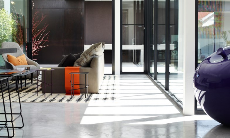 Living room - modern living room idea in Melbourne