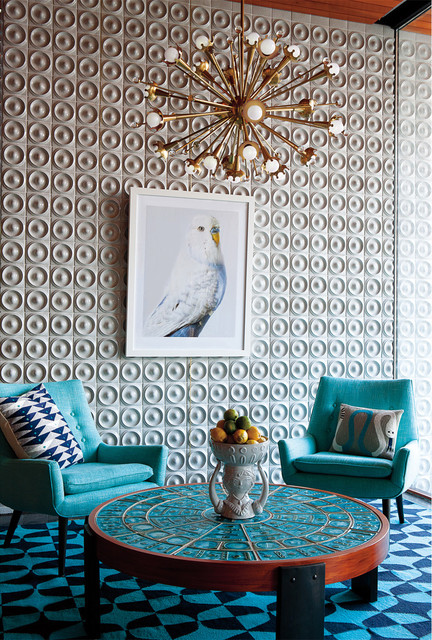 Living Area featuring Sputnik Chandelier by Jonathan Adler - Modern -  Living Room - Miami - by YLighting | Houzz