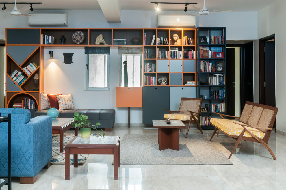 Eklektisches Wohnzimmer in Mumbai