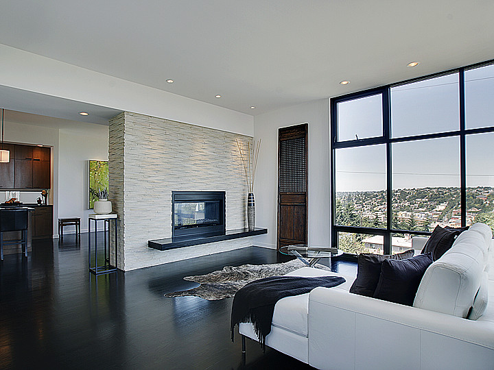 Inspiration for a modern living room remodel in Seattle