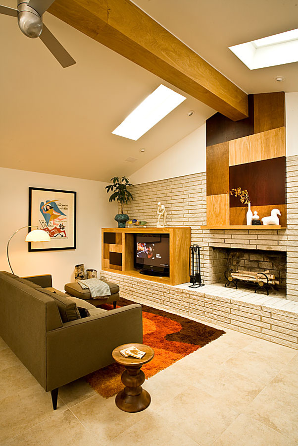 Design ideas for a contemporary living room in Atlanta.