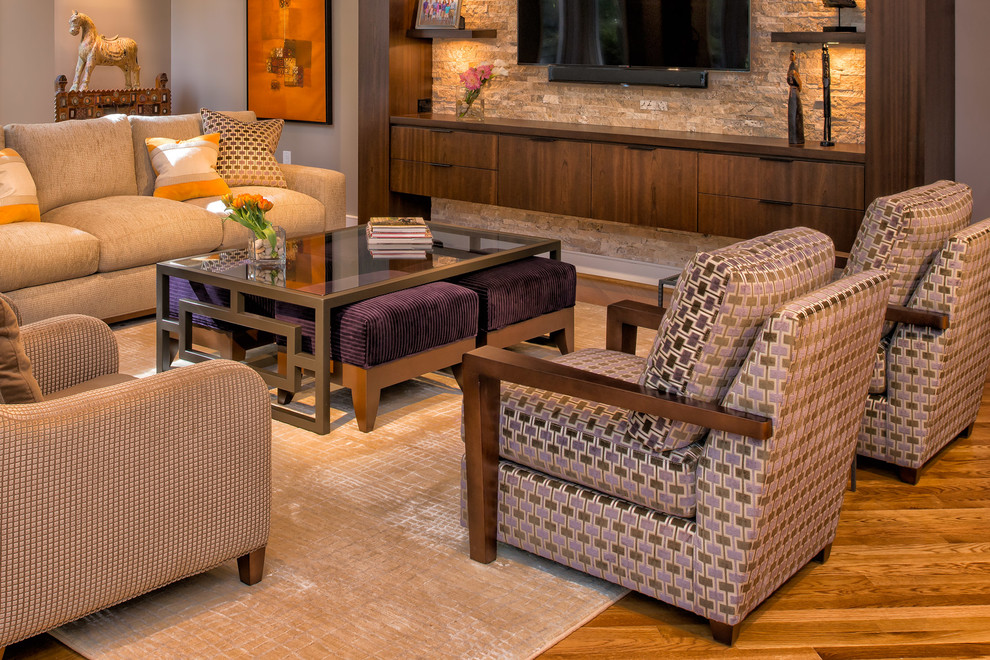 Living Room and Dining Room Redesign Transitional Living Room DC