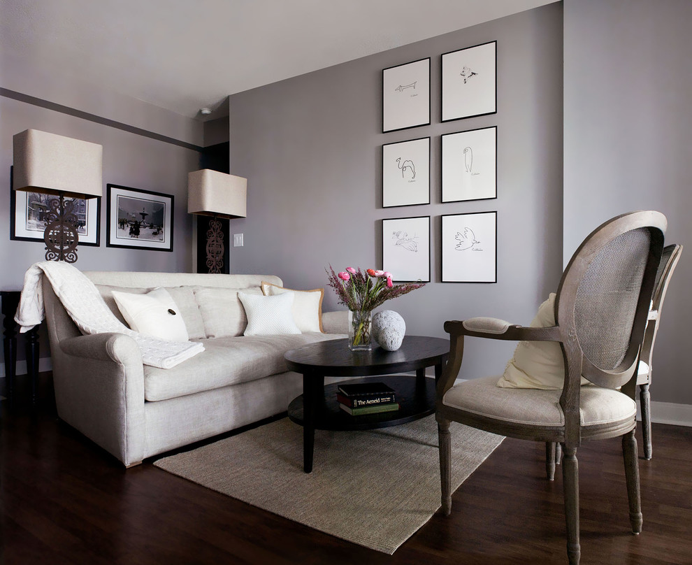 Living room - eclectic living room idea in Paris