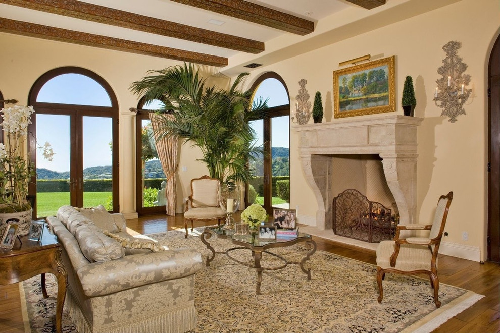 Photo of an expansive mediterranean living room in Other.