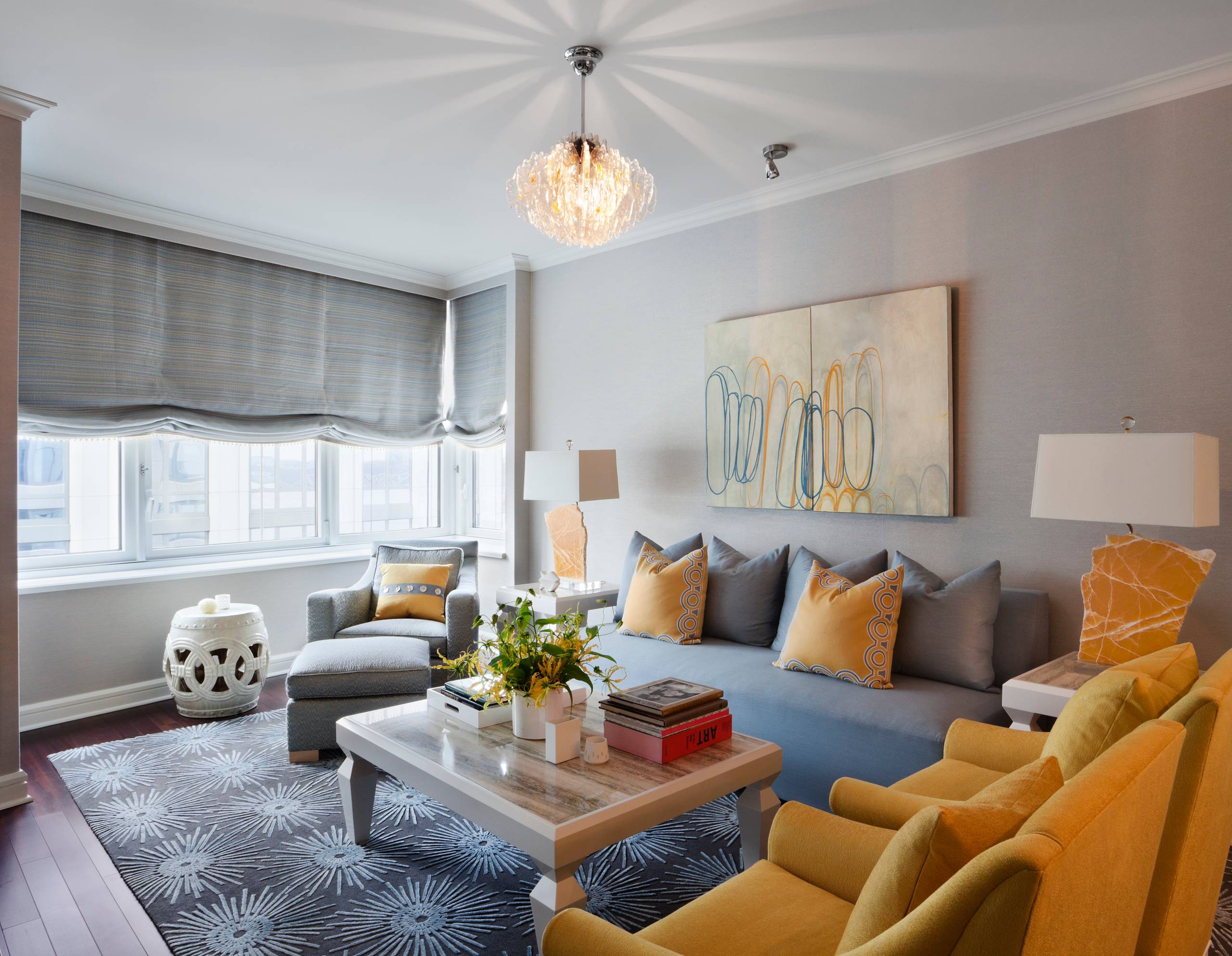Gray And Yellow Living Room Houzz
