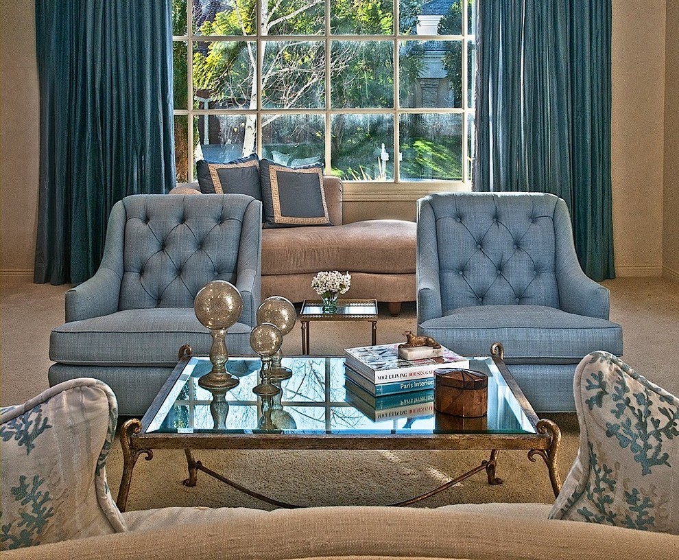 Design ideas for a classic formal living room in Denver.