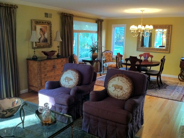 Living Room Dining Combo Traditional Bridgeport By Ridgewood Designs Houzz