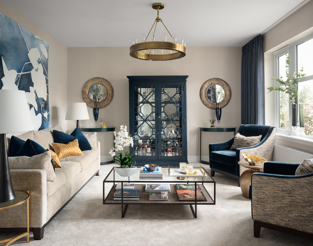 royal blue living room