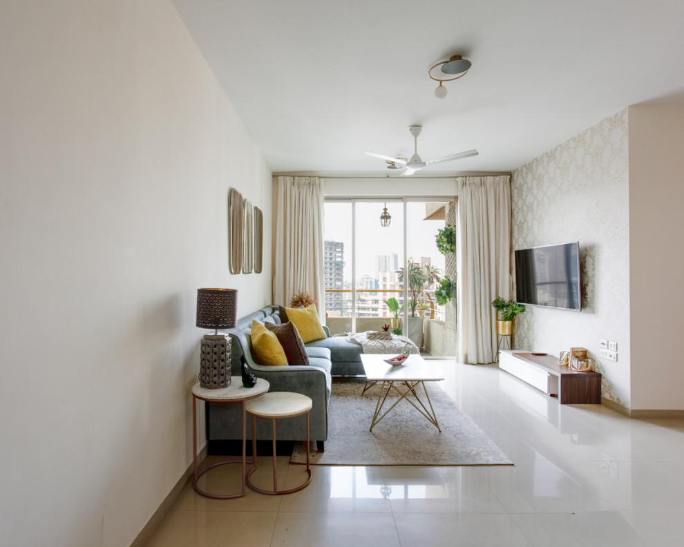 Inspiration for a modern living room in Mumbai.