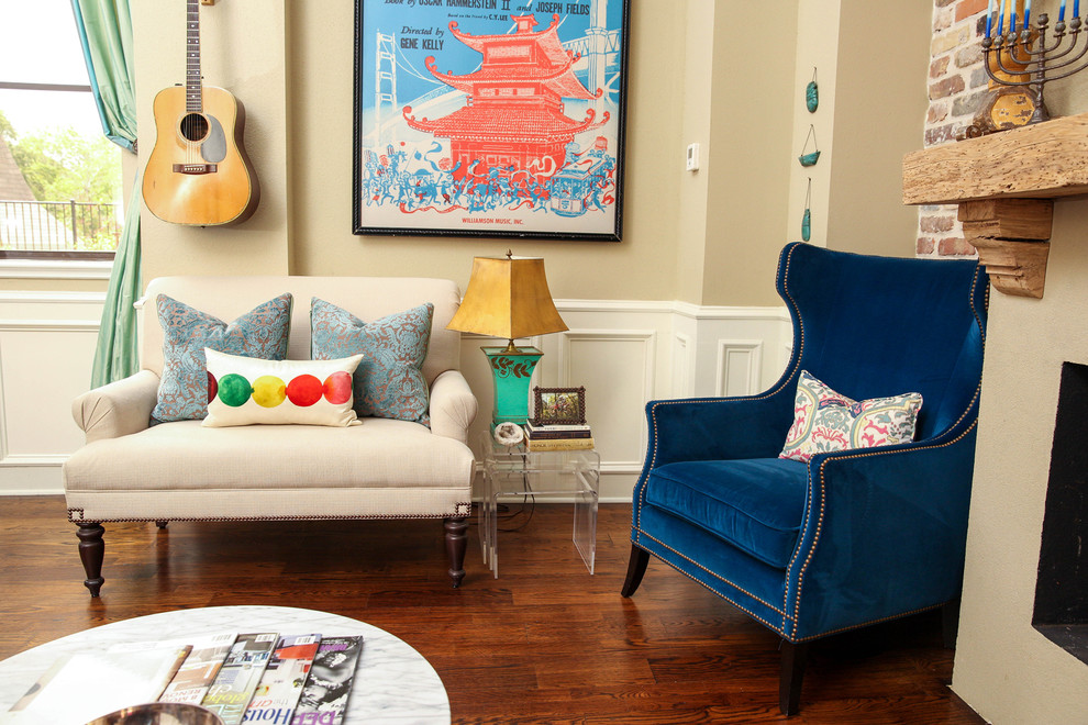 Inspiration for a mid-sized eclectic living room remodel in Houston