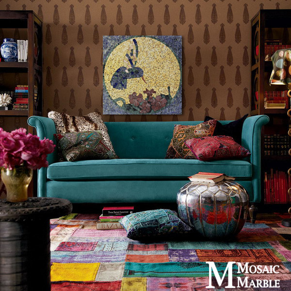 This is an example of an eclectic living room in Other.