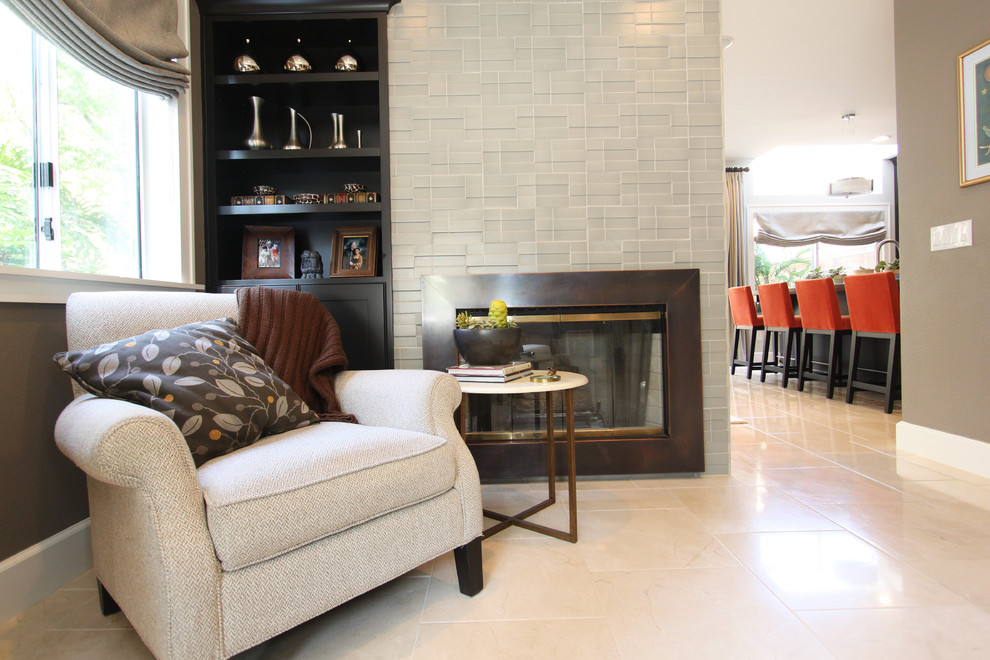 Living room - contemporary living room idea in Orange County