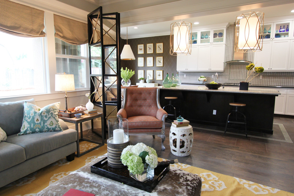Inspiration for a contemporary living room remodel in Orange County