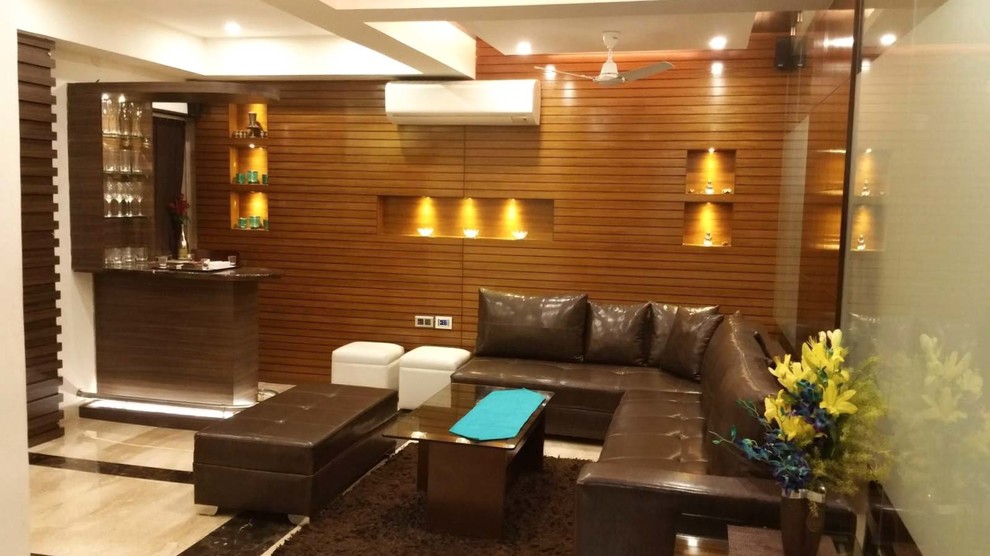 Photo of a modern living room in Kolkata.