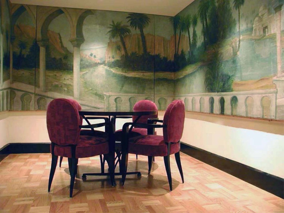 Mid-sized elegant light wood floor dining room photo in San Francisco