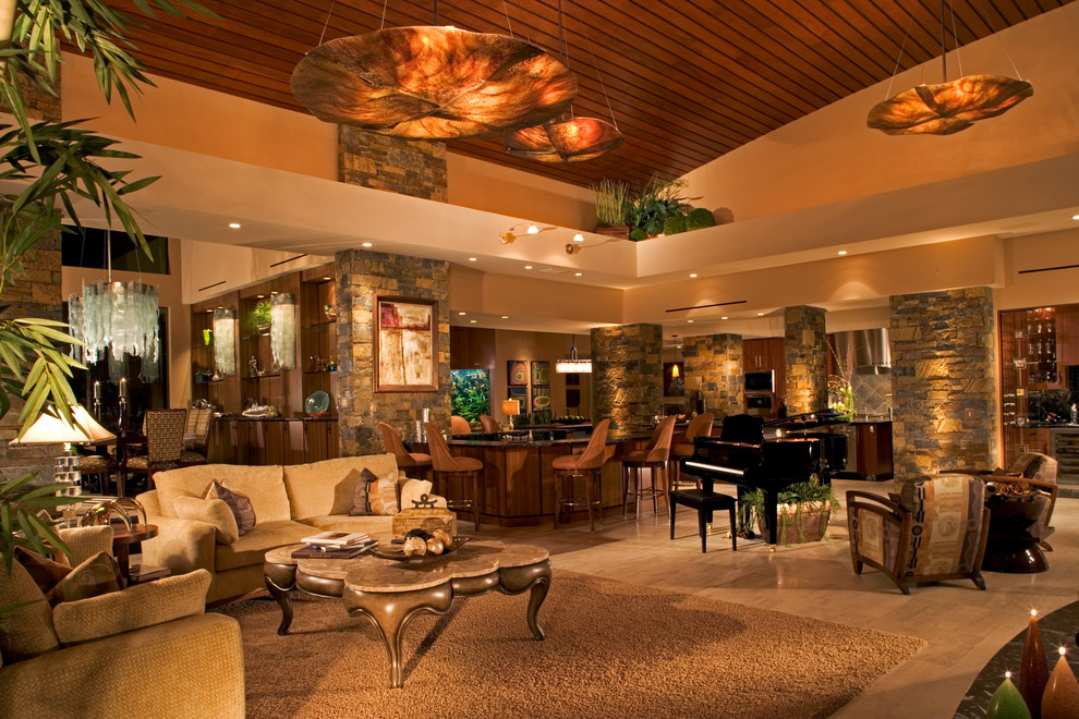Living room - transitional living room idea in Las Vegas