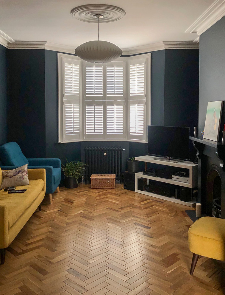 Living Room Shutters Midcentury Living Room London by The London Shutter Company Ltd Houzz