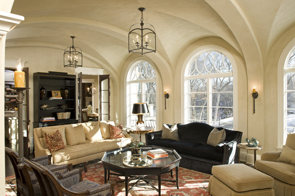 Elegant living room photo in Minneapolis