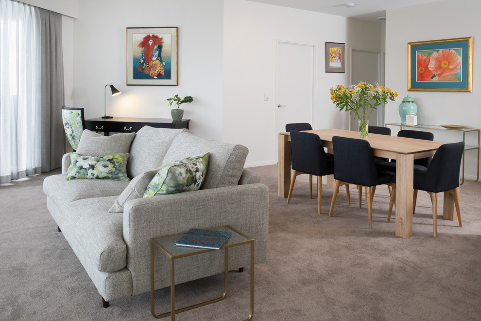 Example of a minimalist living room design in Brisbane