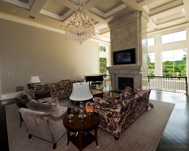 Living Room w/Fireplace Traditional Living Room Atlanta by
